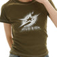 Grünes Y2K Sternen Print T Shirt mit Kurzen Ärmeln