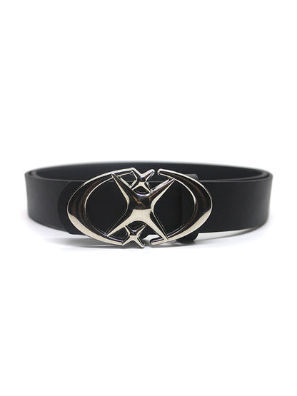 Black Y2K Moon Star Buckle Belt