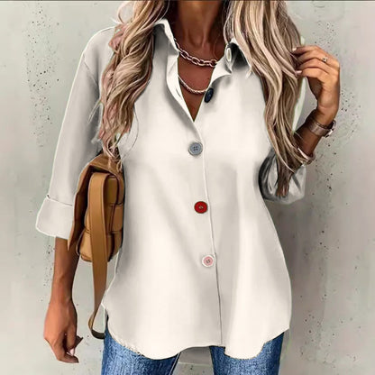 Button Down Long Sleeve Shirt for Women - Vanessa