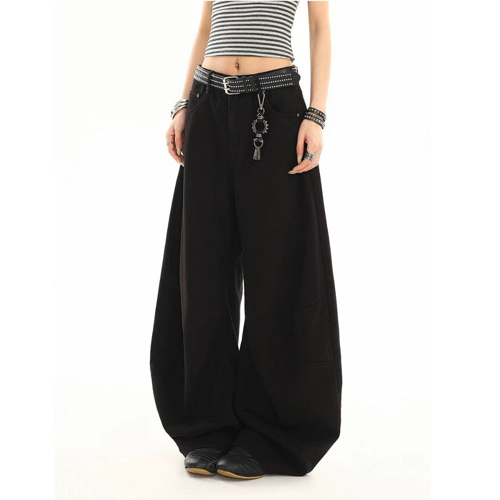 Wide Leg Cargo Pants with High Waist for Women - Larissa