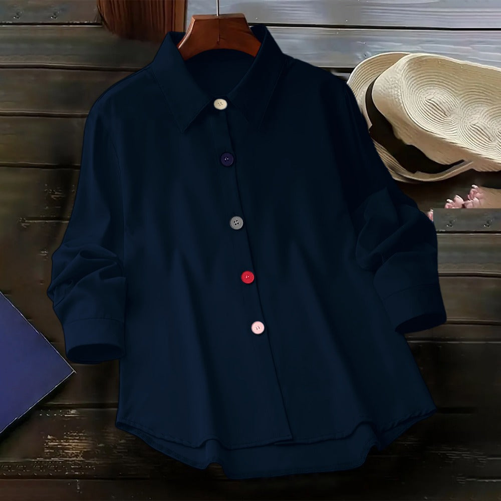 Button Down Long Sleeve Shirt for Women - Vanessa
