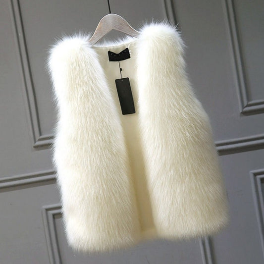 Faux Fur Vest for Women - Alda