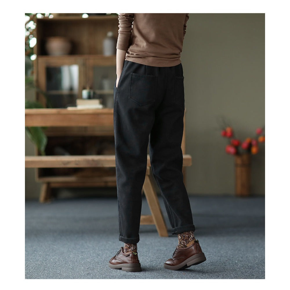 High Waist Tapered Pants with Pockets for Women - Vanna