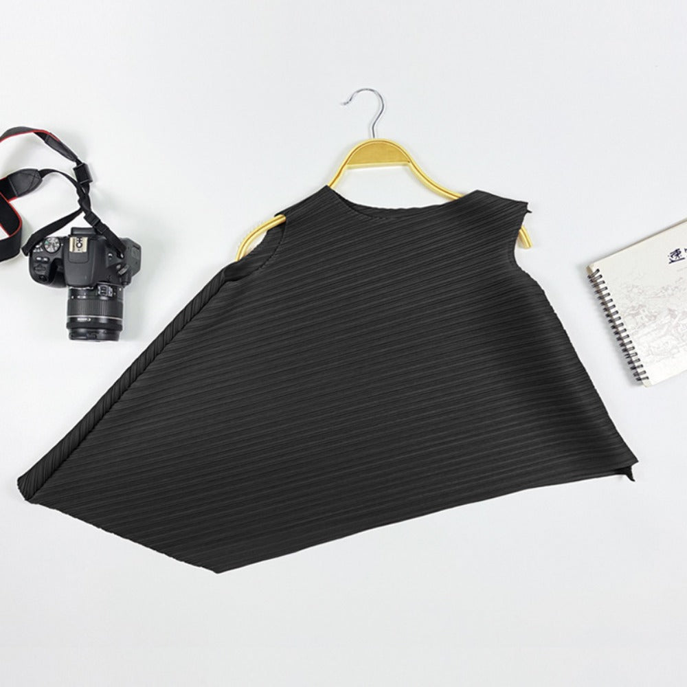 Sleeveless Asymmetrical Blouse Top for Women - Sara