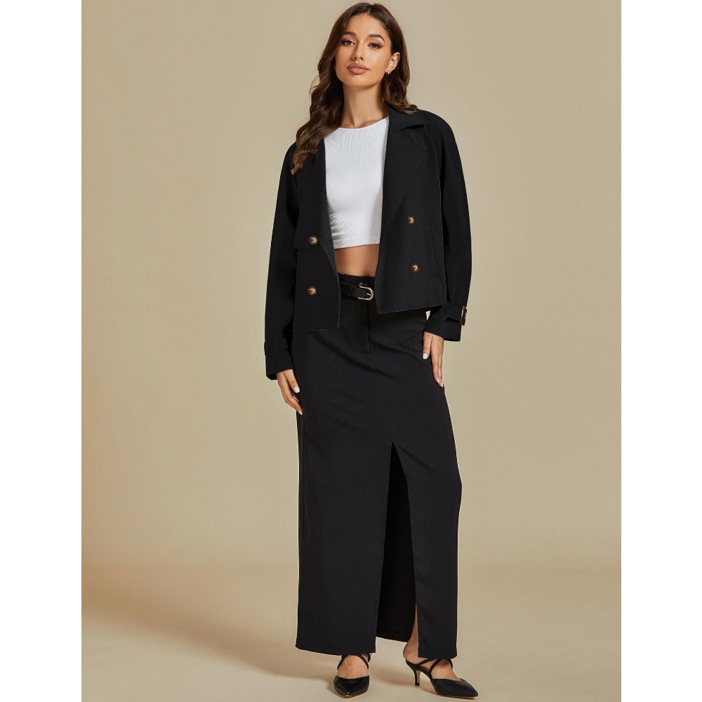Double-Breasted Cropped Jacket for Women - Giovanna