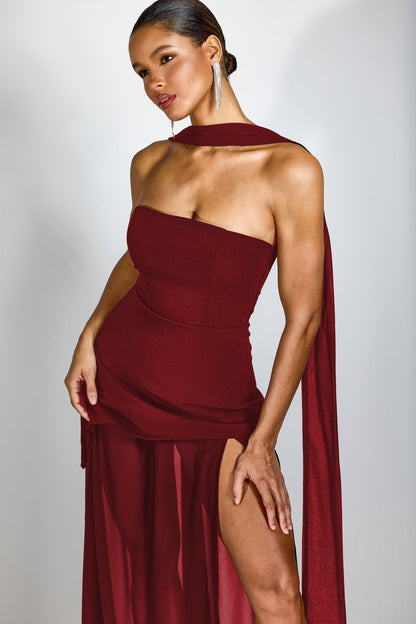 Maxi Dress with Side Slit and Halter Neck for Women - Orsola