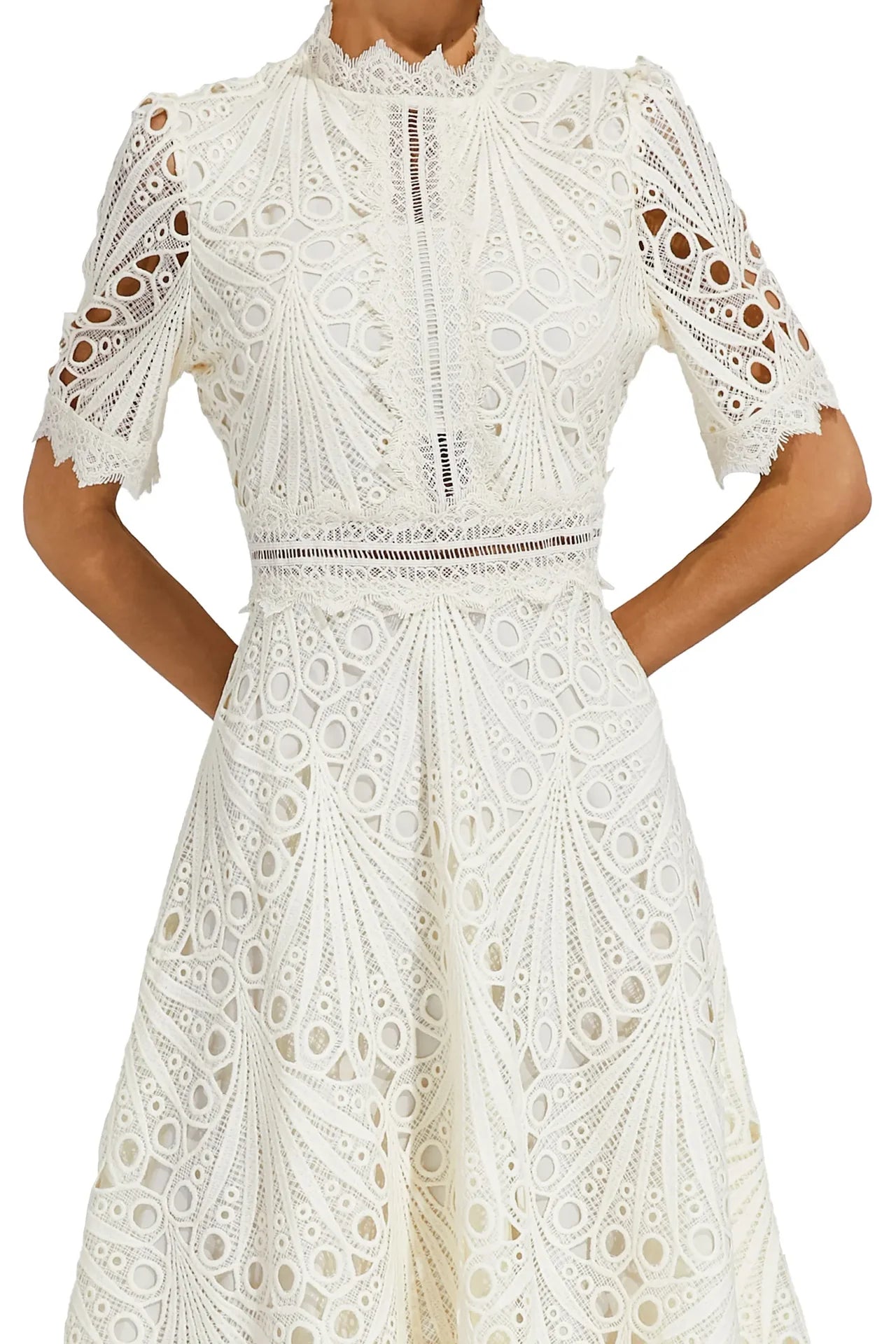 Party Lace Midi Dress | Solid Color