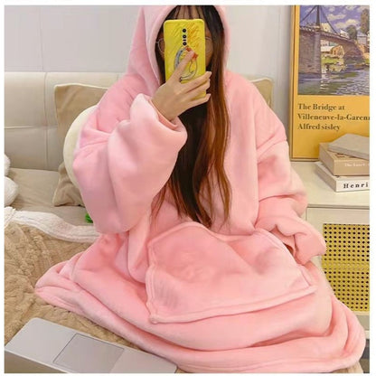 Hooded Fleece Blanket for Women - Laura