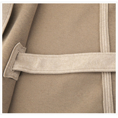 Belted Cape Coat with Wide Sleeves for Women - Tonia