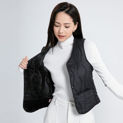 Quilted Fleece-Lined Vest for Women - Siria