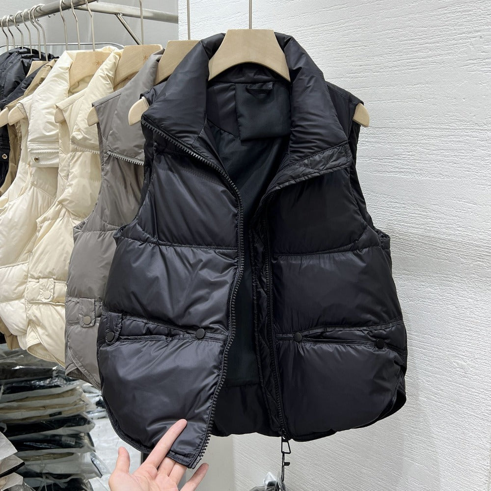 Sleeveless Puffer Vest Jacket for Women - Soraya