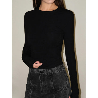 Long Sleeve Fitted T-Shirt for Women - Wanda