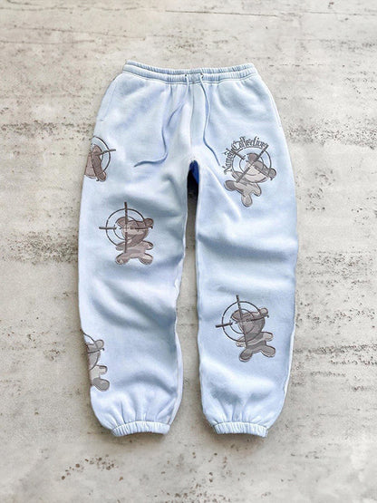 Multi Color Y2K Bear Print Sweatpants