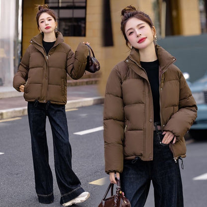 Puffer Jacket with High Collar for Women - Pina