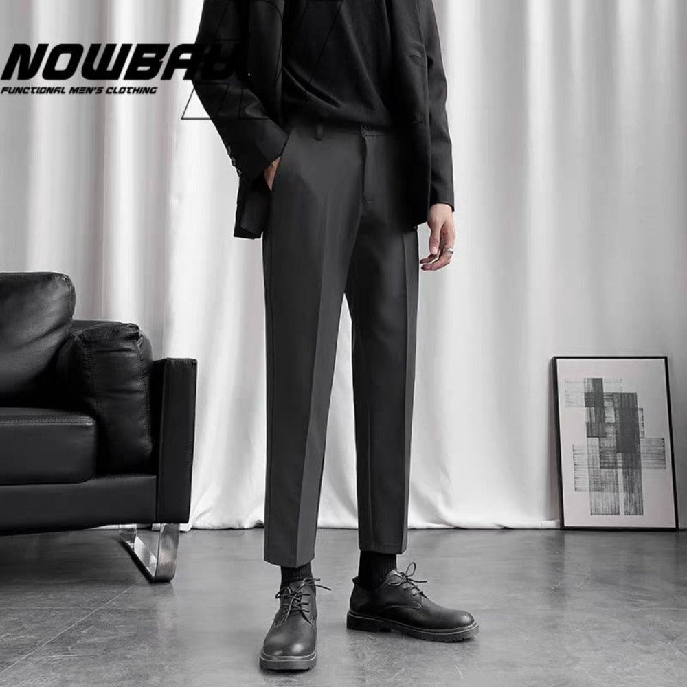 Wrinkle Free Straight Leg Dress Pants for Men - Emina