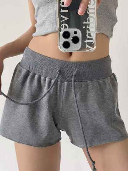 Grey Classic Drawstring Shorts