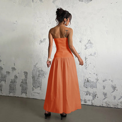 Strapless Maxi Dress with Cut Out for Women - Isabella