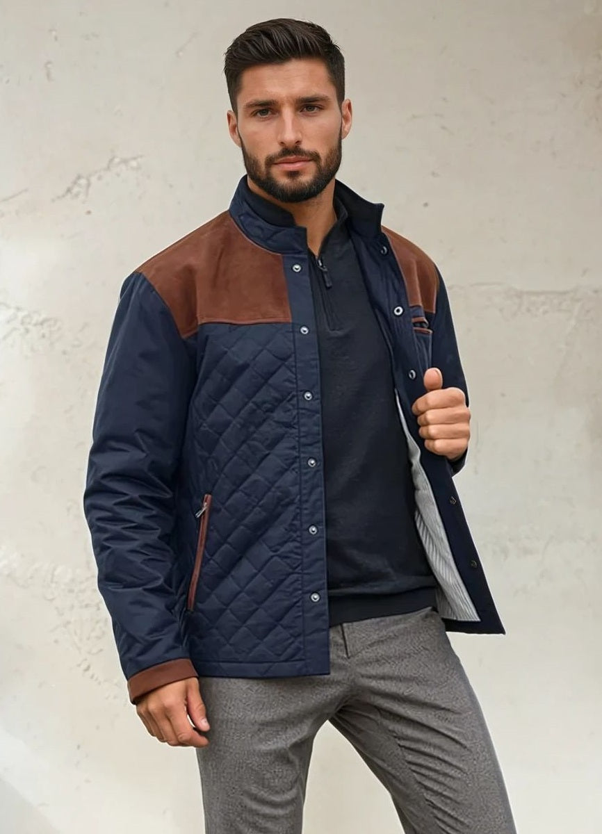 Men's Plaid Thick Jacket | Zip