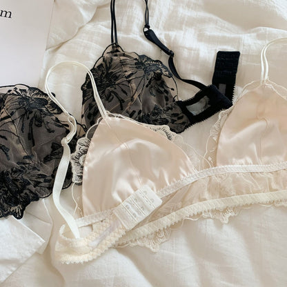 Floral Lace Bra and Panty Set for Women - Clelia