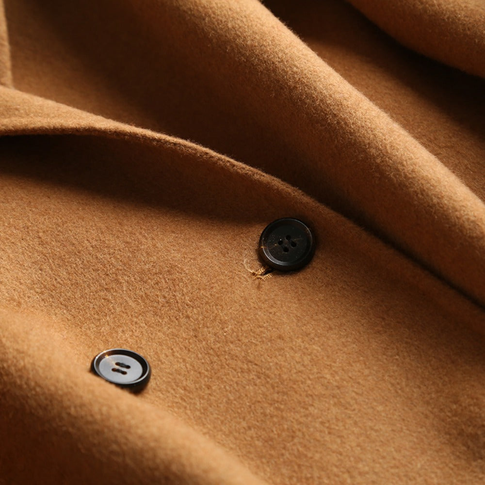 Double Breasted Wool Blend Coat for Women - Daria