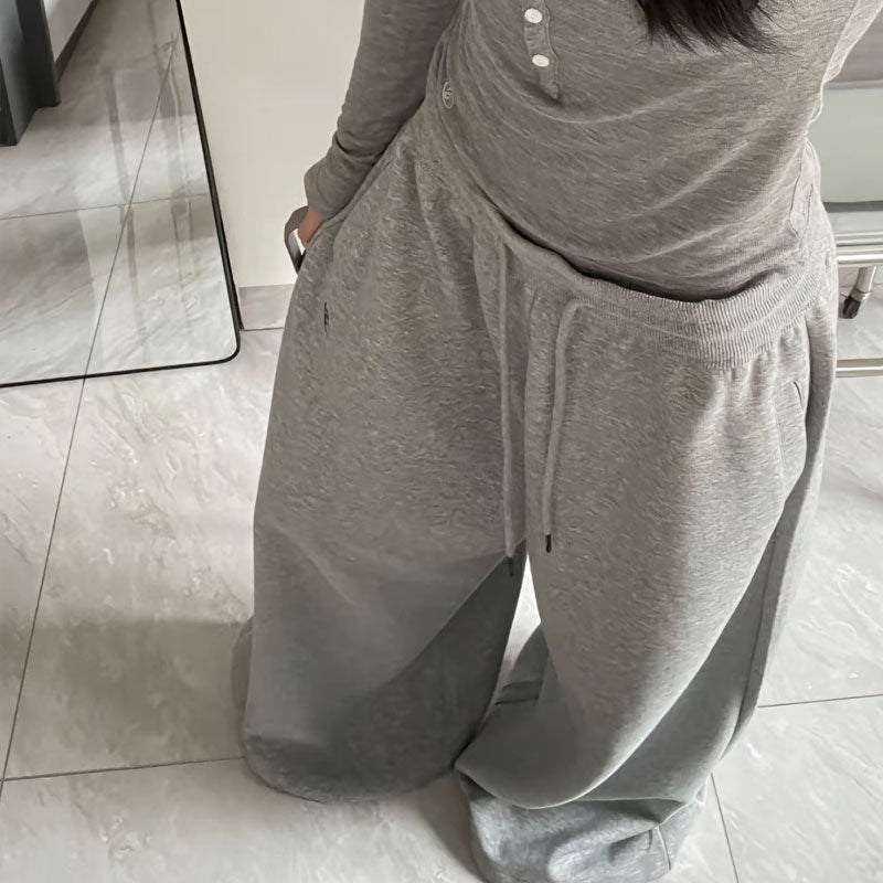 Wide Leg Drawstring Sweatpants for Women - Manuela