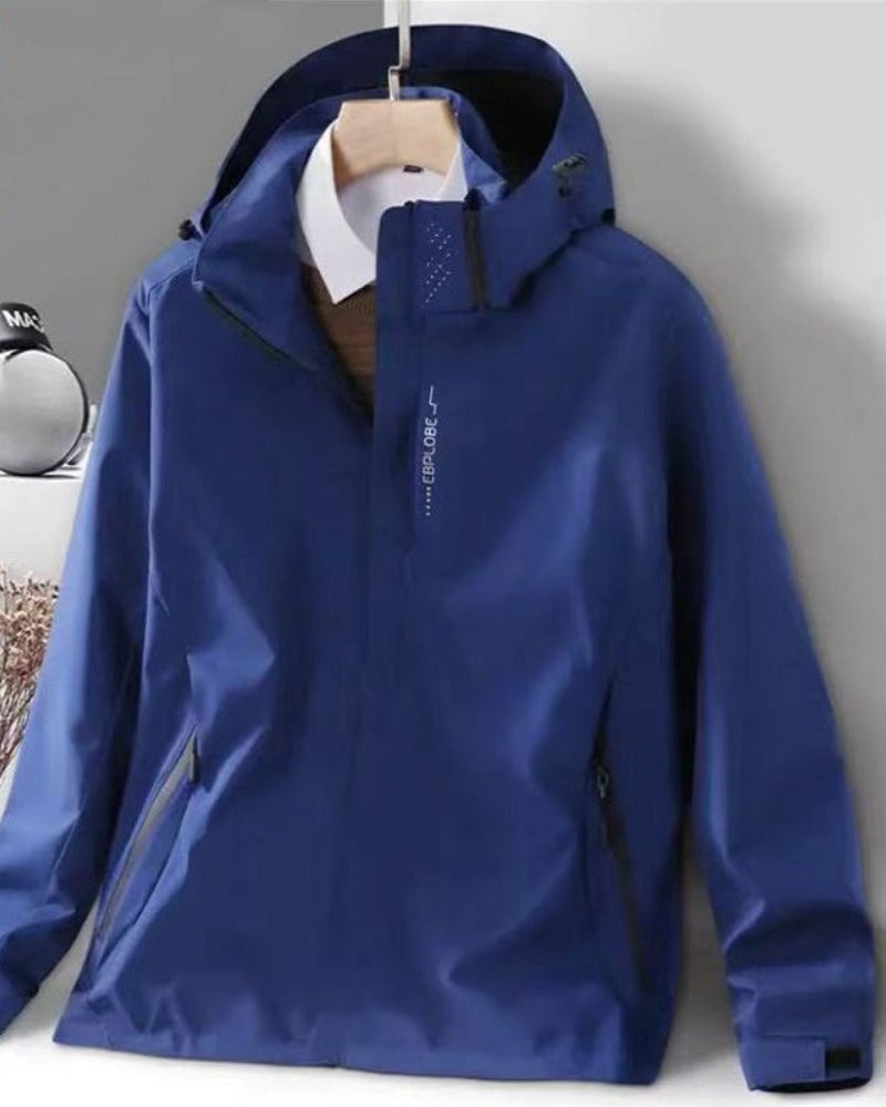 Waterproof Hooded Jacket with Zipper for Women - Marcia
