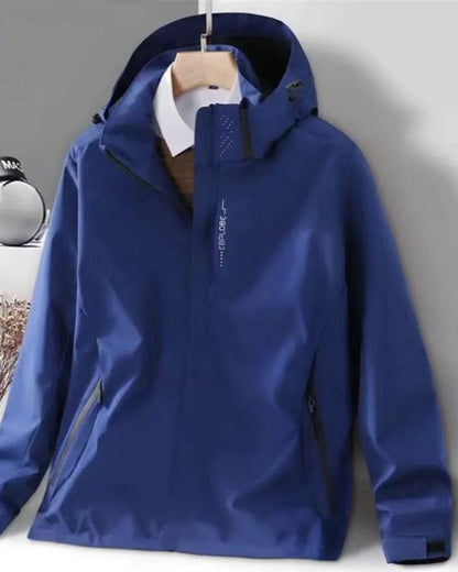 Waterproof Hooded Jacket with Zipper for Women - Marcia
