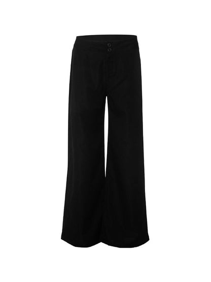 Black Vintage High Rise Straight Leg Flare Pants