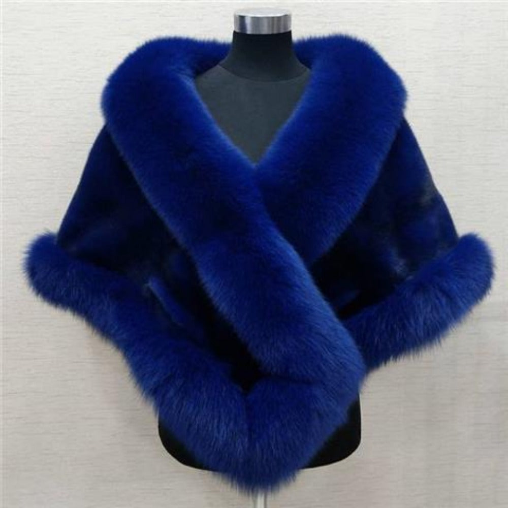 Faux Fur Winter Shawl for Women - Alina