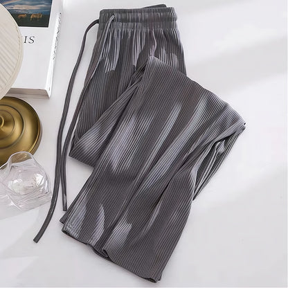 Pleated Wide Leg Pants for Women - Gianna