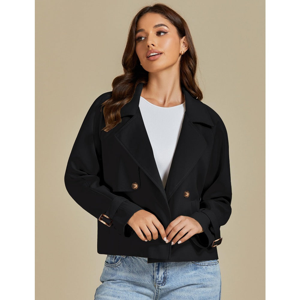 Double-Breasted Cropped Jacket for Women - Giovanna