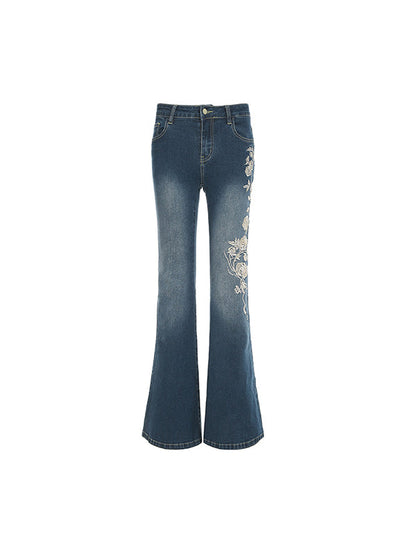 Blue Vintage Niche Flare Jeans