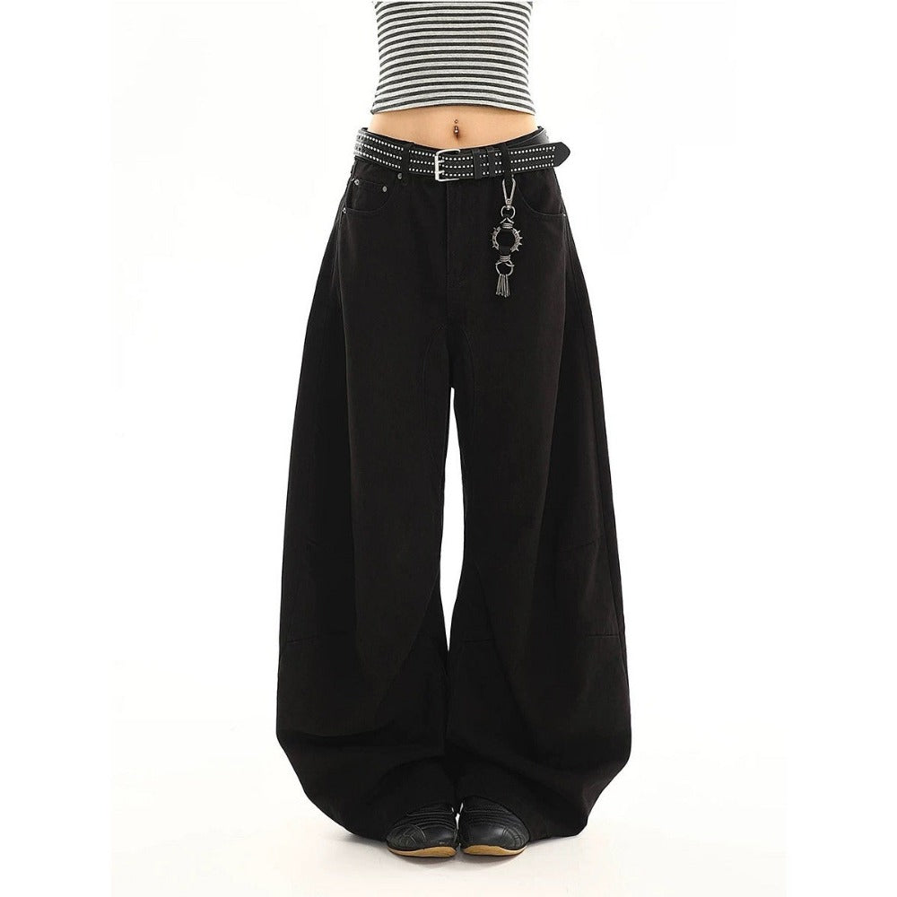 Wide Leg Cargo Pants with High Waist for Women - Larissa