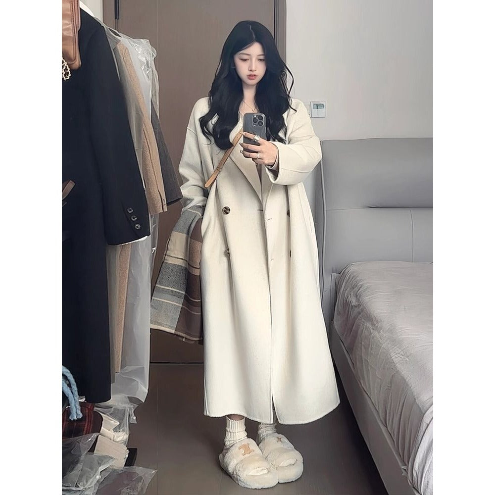 Double Breasted Long Overcoat for Women - Camilla