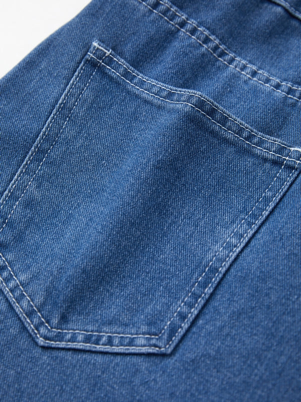 Blue Vintage Effect Washed DeNim Overys