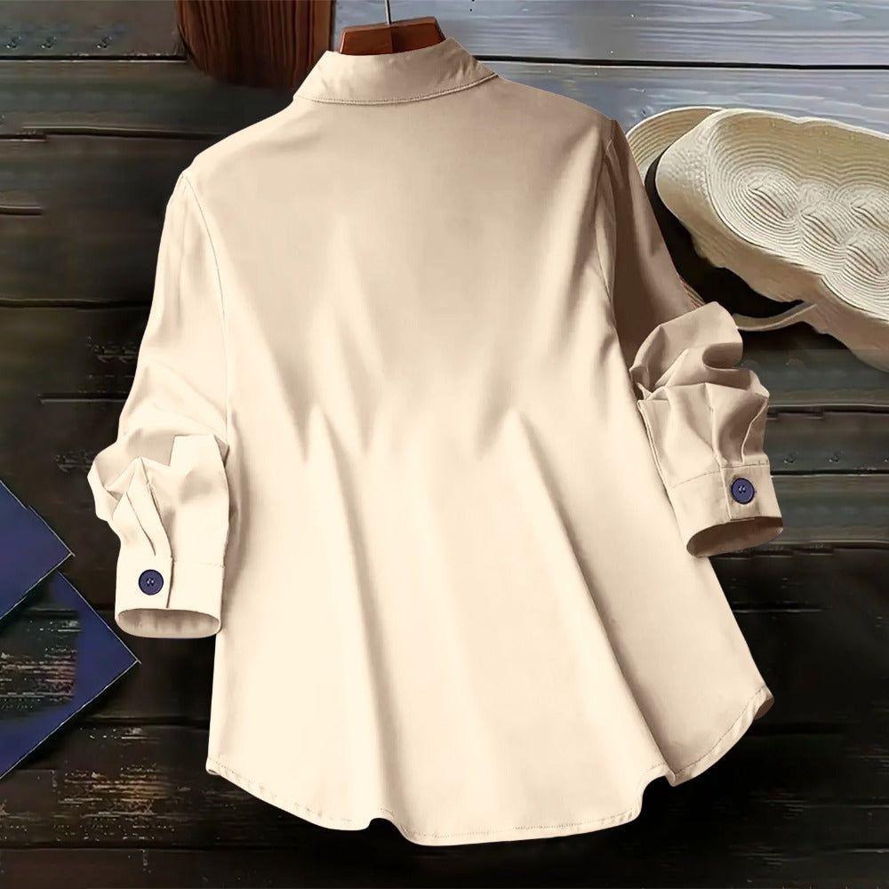 Button Down Long Sleeve Shirt for Women - Vanessa