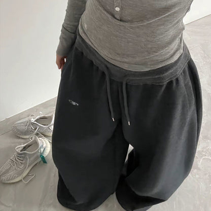 Wide Leg Drawstring Sweatpants for Women - Manuela