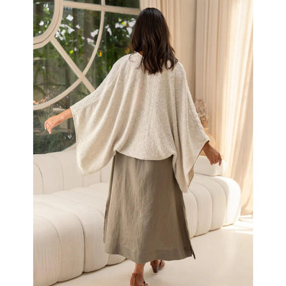 Knit Open Front Cardigan for Women - Fatima