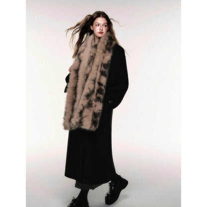 Brown Faux Fur Winter Scarf for Women - Samantha