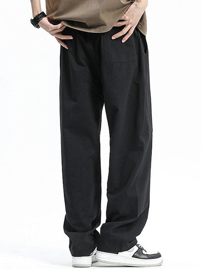 Men Vintage Straight Leg Loose Sweatpants