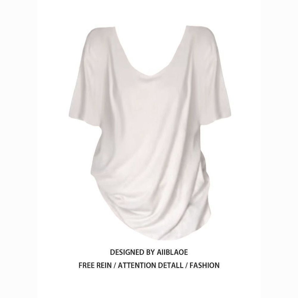 V Neck Short Sleeve T Shirt for Women - Pamela