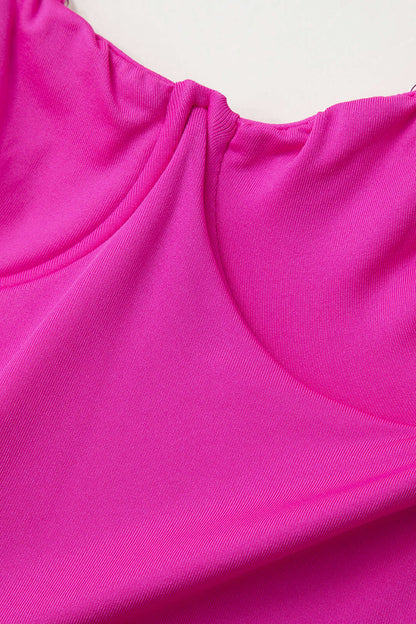 Vestido largo clásico de color liso con escote en V