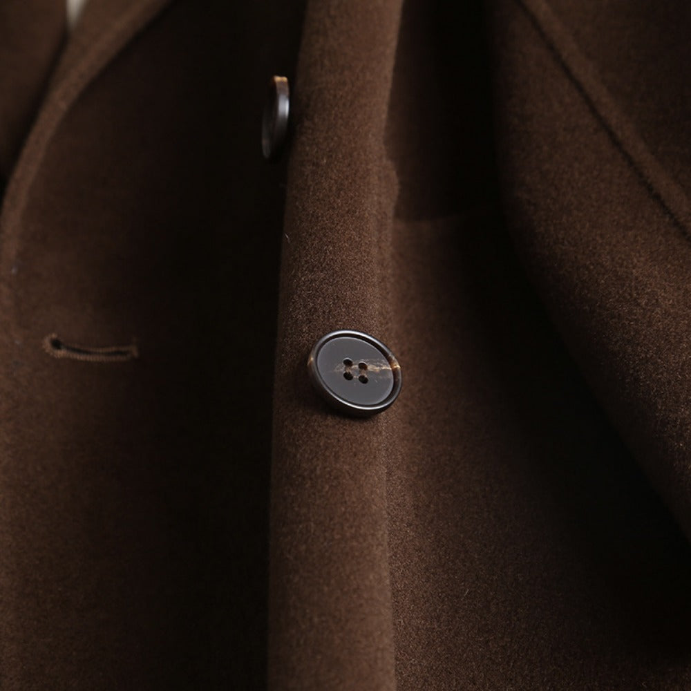 Double Breasted Wool Blend Coat for Women - Daria