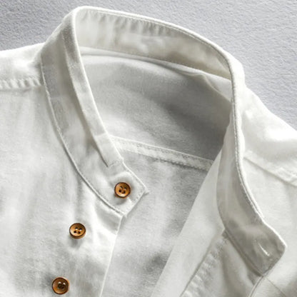 Men's Elegant Shirt | Stand-Up Collar