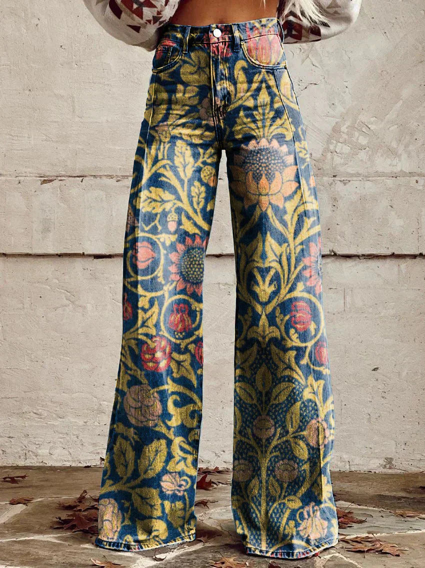 Women's Casual High Waist Baggy Jeans | Wide Leg