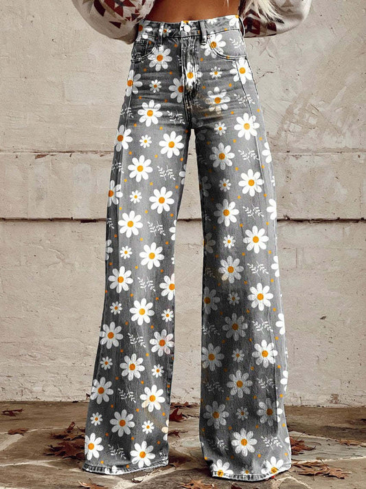 Women's Casual High Waist Baggy Jeans | Wide Leg