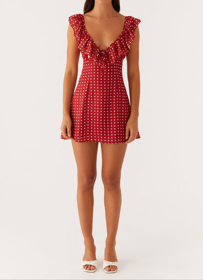 Agnola Mini Dress - Red Polka Dot