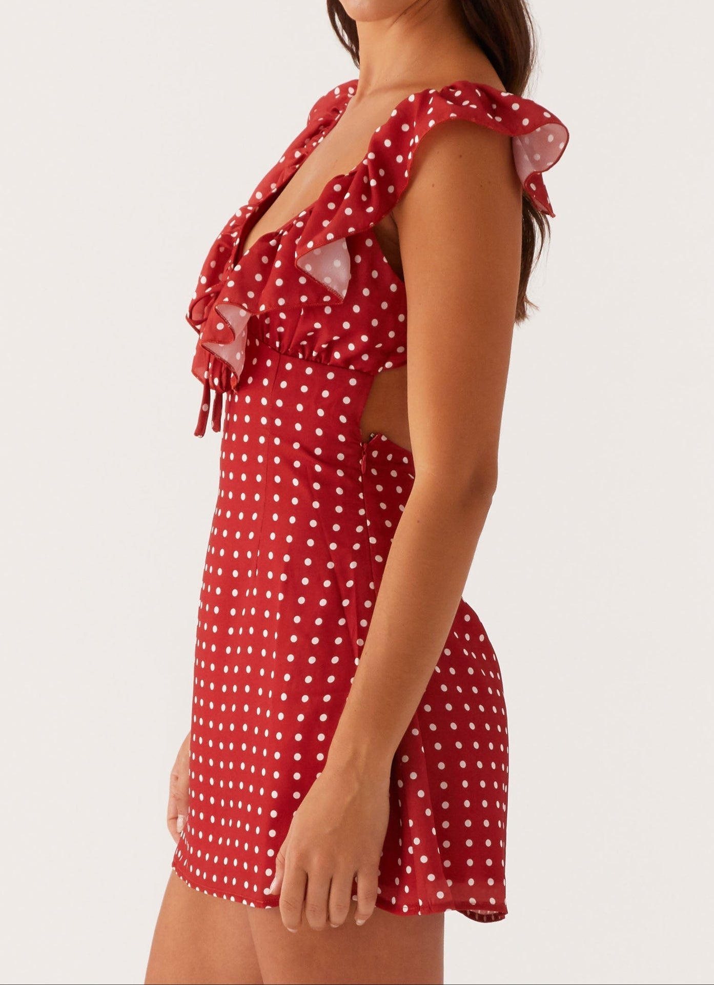 Agnola Mini Dress - Red Polka Dot