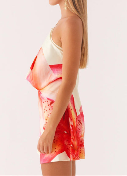 Assisi Mini Dress - Yellow Floral