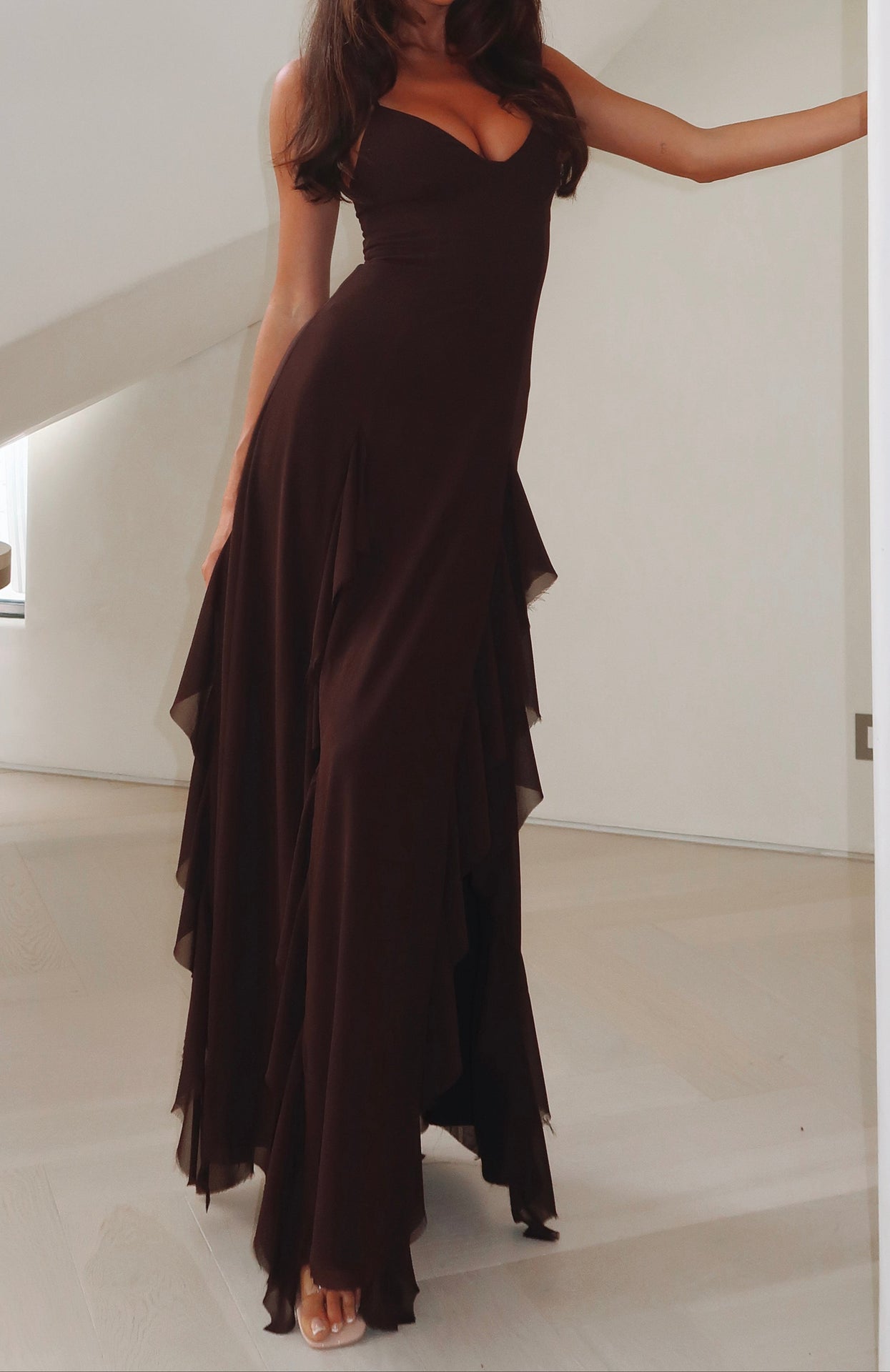 Natalia Maxi Dress Chocolate